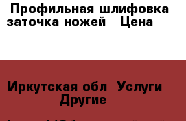 Профильная шлифовка заточка ножей › Цена ­ 100 - Иркутская обл. Услуги » Другие   